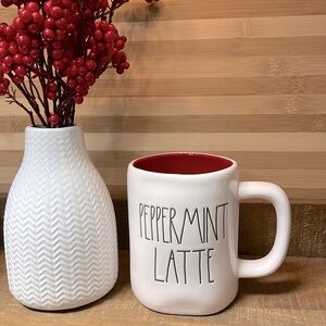 Rae Dunn White “PEPPERMINT LATTE” Mug